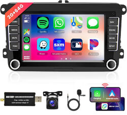 2+64GB Android 13 Autoradio Carplay GPS Navi DAB+ für VW GOLF 5 6 Touran Polo 6R