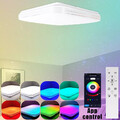 RGB LED Deckenleuchte Sternenhimmel Dimmbar Deckenlampe Quadrat + Fernbedienung