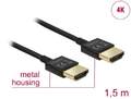 Delock Kabel High Speed HDMI mit Ethernet - HDMI Stecker  HDMI Stecker 3D 1,5m