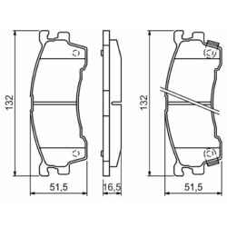 BOSCH Bremsbelagsatz, Scheibenbremse für MAZDA MX-6 GE 2.0 85 02/92-02/97 | MAZD