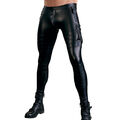 Herren Hose M-XL im Biker-Look + matter Wetlook + Tasche Nieten + Slim Fit "Neo"