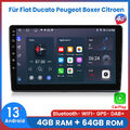 Für Fiat Ducato Peugeot Boxer Citroen Carplay Android13 Autoradio 4G GPS NAVI BT