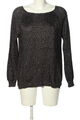 ANNE L. Feinstrickpullover Damen Gr. DE 38 schwarz-silberfarben Casual-Look