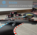 Brücke Überfahrt passend für Carrera Hybrid 340mm - 460mm Länge und 40mm Höhe