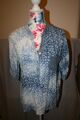 Leoparden Bluse blau/weiß Made in Italy Gr. 40