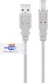 Goobay USB 2.0 Hi-Speed Kabel mit USB Zertifikat, Grau, 2 m - USB 2.0-Stecker