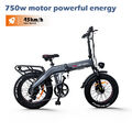 Klapprad e Bike 10AH 20 Zoll Elektrofahrrad Pedelec e Fatbike Drehmoment 75-80nm