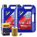 Motoröl 5W40 LIQUI MOLY Diesel High Tech 10L+HENGST Ölfilter+Ölablassschraube