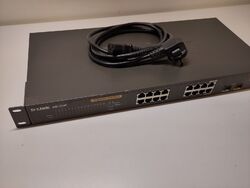 D-Link DGS-1216T Web Smart 16-Port Gigabit Switch w/ 2-Port Combo Mini GBIC