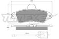 TOMEX Brakes Bremsbelagsatz, Scheibenbremse TX 11-201 für FORD