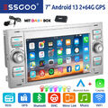 Carplay Autoradio DAB+ 64G Android 14 Navi Für Ford Fiesta Focus C S Max Transit