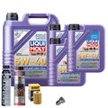 Motoröl 5W40 LIQUI MOLY 8L+HENGST Ölfilter+Spülung+Cera Tec+Ölablassschraube