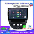 Android13 Carplay Autoradio Für Citroen C1 Peugeot 107 Toyota Aygo DAB+ GPS NAVI