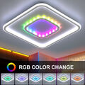 RGB LED Deckenleuchte Dimmbar Wohnzimmer Schlafzimmer Quadratischen Deckenlampe