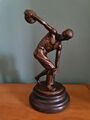 Bronze Figur Statue Myron-Stil Diskuswerfer Sportler Mann Marmorsockel 