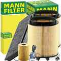 MANN FILTER FILTERSET passend für PORSCHE 911er 997 3.6 CARRERA/S/4S 345-408 PS