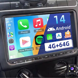 CAM+ 4+64G Android14 Autoradio Carplay GPS Für VW Golf 5 6 Polo 6R Touran Tiguan