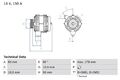 BOSCH 0 986 041 520 Lichtmaschine Generator 150A 14V