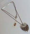Fossil Collier Damenkette Edelstahl mit Herz Anhänger JF00152040 NEU UVP 69€