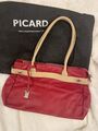 NP179 PICARD Leder Henkel Handtasche Shopper 45x24  Cm Rot Klassiker