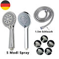 Handbrause Druck Wasserspar Duschkopf Filtration Duschbrause 5modi mit Schlauch