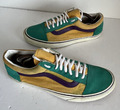 Vans Herrenschuhe mehrfarbig Wildleder Canvas grün lila senf Größe UK 9 US 10