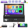 1 DIN 7 Zoll Flip Out Screen Android 13 Carplay Autoradio GPS WIFI Bluetooth USB