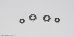 muttern niedrig Form DIN 439 Edelstahl V2A M2 M2,5 M3 M4 M5 M6 M8 M10 M12 M16