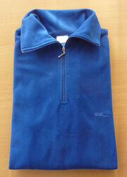 Fleecepullover mit Zip Fleecejacke Sweatshirt Pullover Langarm blau Gr L wie neu