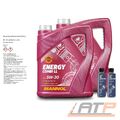 2x 5 L LITER MANNOL ENERGY COMBI LL 5W-30 MOTORÖL + 2x 250 ml OIL LEAK STOP