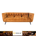 Vintage Clubsofa Woodbrook 3-Sitzer Sofa velvet-brown samt