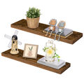 Wandregal 2er-Set Wandboard Küchenregal Badregal Schweberegal für Bücher Bilder