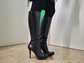 Buffalo London Leder Leather Lack Stiefel Boots High Heels Plateau Absatz 40