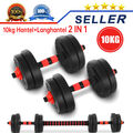 2in1 Kurzhantel Langhantel 2erSet Hantel Hantelset Dumbbell Gewichte 10kg