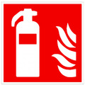 Feuerlöscher Schild nachleuchtend Brandschutzzeichen Piktogramm Symbol ASR ISO