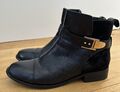 COX Boots damen Stiefel Stiefeletten schwarz Leder GR: 38  Freizeit Schuhe 010