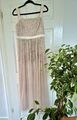 Monsoon Abendkleid lang Größe 12 nude Kleid Brautjungfer Netz