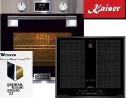 Kaiser Herd Set Pyrolyse Einbau Backofen 79L Induktions Kochfeld KCT 67 La Perle