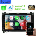 64GB GPS Autoradio Für Mercedes Benz A B Klasse W169 W447 Viano VITO Android 13