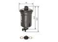 Kraftstofffilter Leitungsfilter 0 986 450 604 BOSCH für MITSUBISHI PROTON TOYOTA