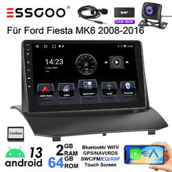 DAB+ Autoradio Navi Android GPS Für Ford Fiesta 2008-2016 2+64GB Carplay KAM MIK