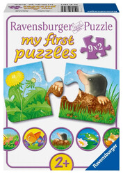 Tiere im Garten. Puzzle 9 x 2 Teile Spiel my first puzzles 07313 Deutsch 2013