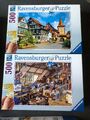 2 Ravensburger Puzzle mit 500 großen Teilen