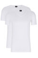 2er Pack BOSS T-Shirt Modern V-Neck Herren Unterziehshirt Slim Fit mit Logoprint