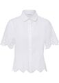 Neu Bluse mit Hemdkragen Gr. 52 Weiss Damenbluse Hemd Oberteil