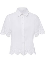 Neu Bluse mit Hemdkragen Gr. 52 Weiss Damenbluse Hemd Oberteil