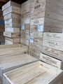 Schnäppchen 5x flache HOLZ WEINBOXEN - Kisten - Vintage Hamper Home Aufbewahrung