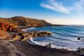 Wandbild: Grüne Lagune El Golfo, mit kleinem See, Lanzarote, Kanarische [...]