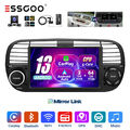 7" Android 13 2+64G DAB+ Carplay Autoradio Für Fiat 500 312 07-2015 GPS NAV Cam