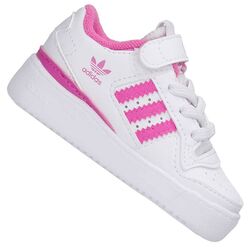 adidas Forum Low 84 Kinder Sneaker Turnschuhe Schuhe Klettverschluss Weiß Pink